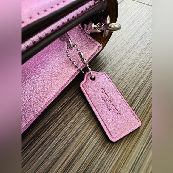 Coach sequins bag crossbody handbag shoulder bag clutch removable strap - Picture 16 of 16